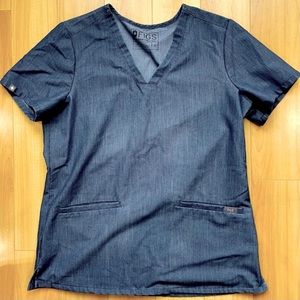 Figs denim set scrubs size small